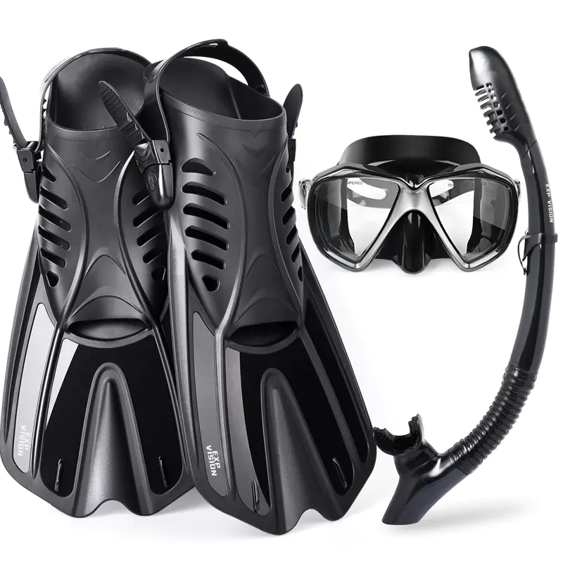 Snorkeling per adulti e set di flipper